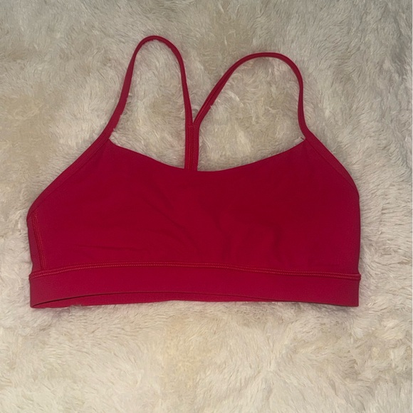 lululemon athletica Flow Y Bra in Bright Pink - Picture 2 of 4